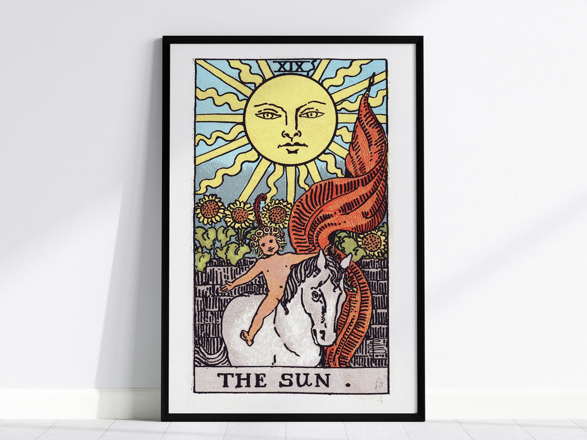 The Sun Tarot Card Poster | Tarot Art Print