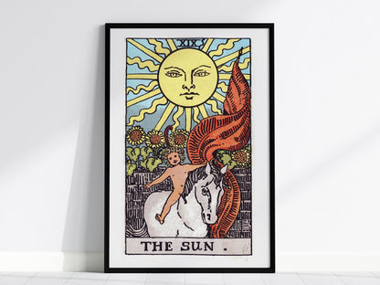The Sun Tarot Card Poster | Tarot Art Print