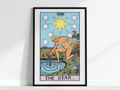 The Star Tarot Card Poster | Tarot Art Print