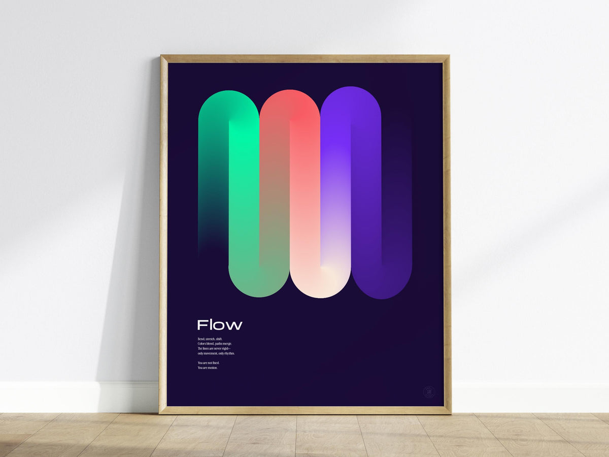 Abstract Gradient Poster | Typography Art Print — view 2