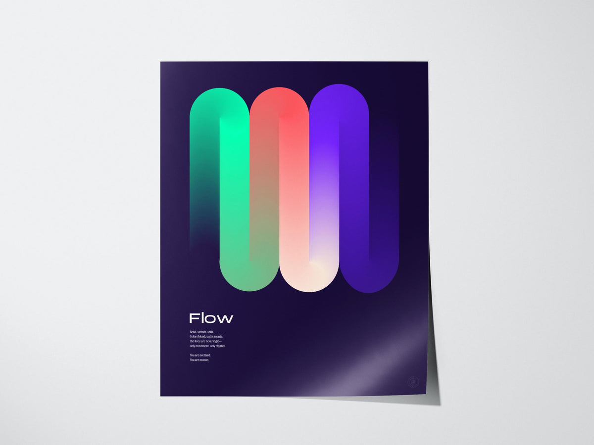 Abstract Gradient Poster | Typography Art Print — view 3