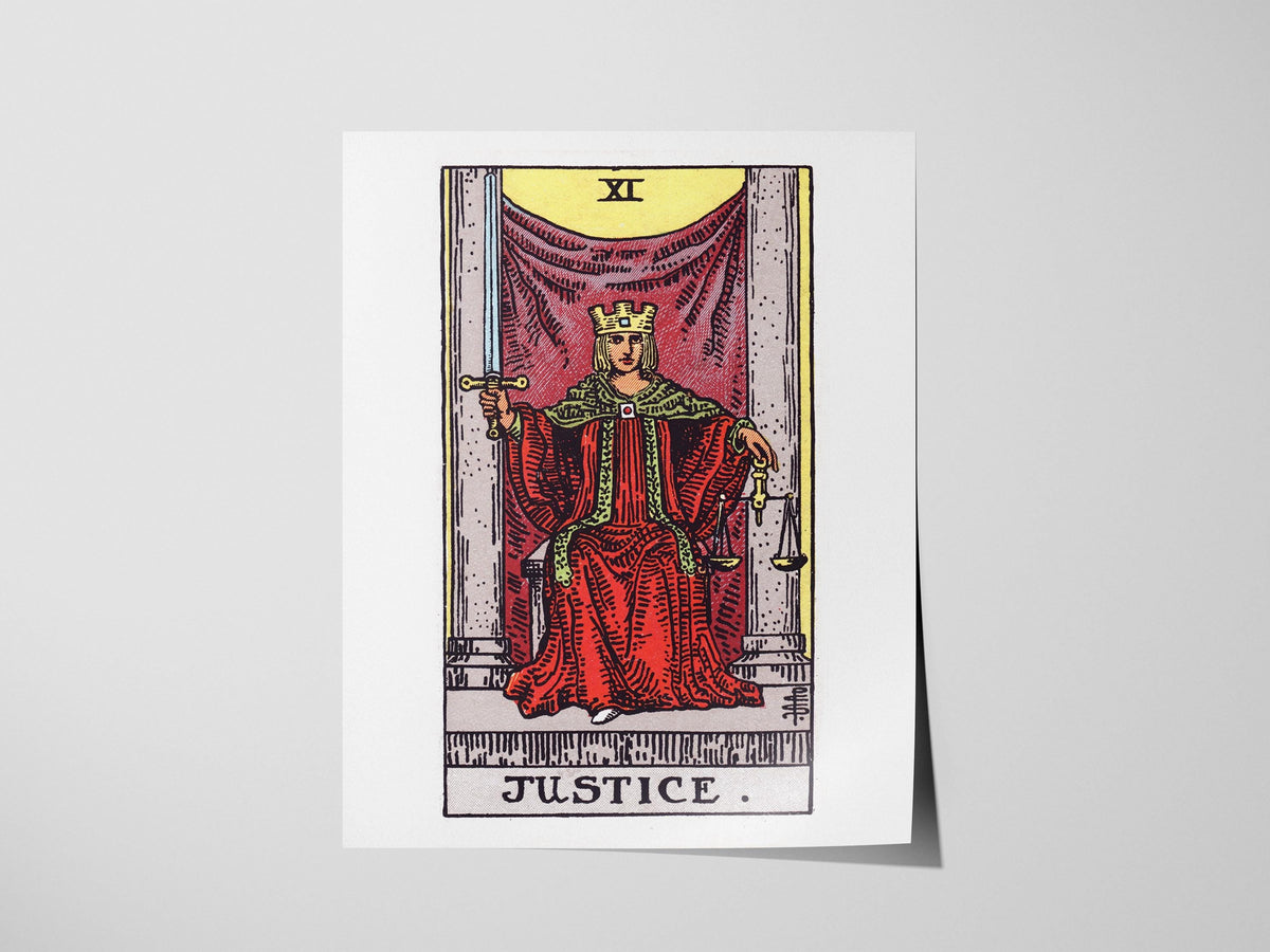 Justice Tarot Poster | Tarot Art Print — view 3