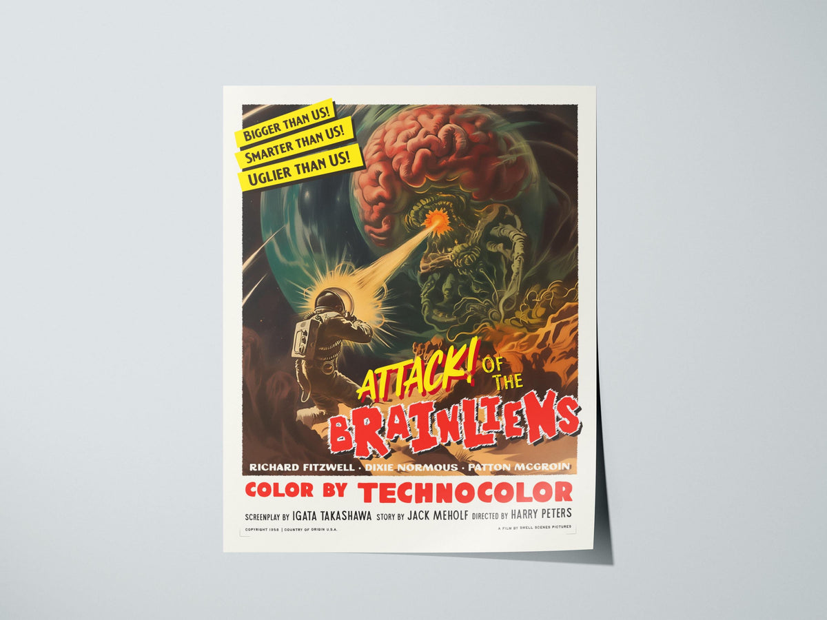 Vintage Science Fiction Movie Film Poster | Artistic Art Print — view 4