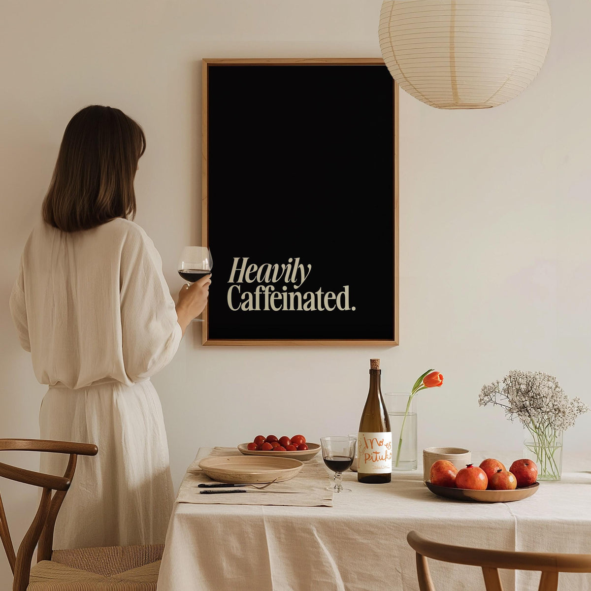 Heavily Caffeinated Poster | Typography Art Print — view 7