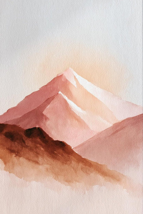 Boho Mountain Sunset Poster