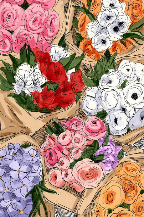 Bouquets at Market