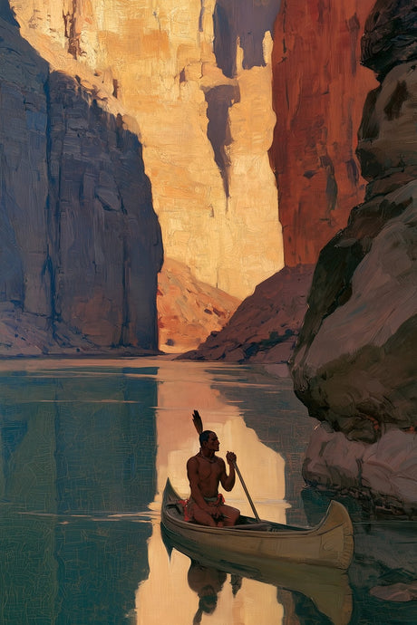 canoe-in-canyon-light