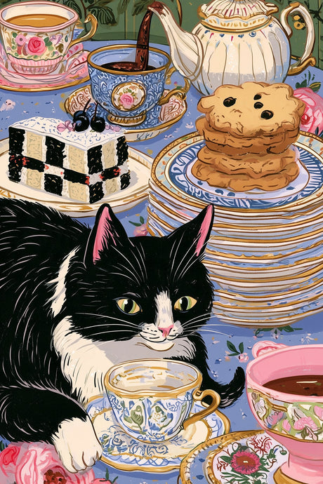Cat Takes Tea