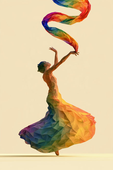 Dancer Unfurls Rainbow