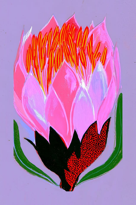 Flower Erupts Purple