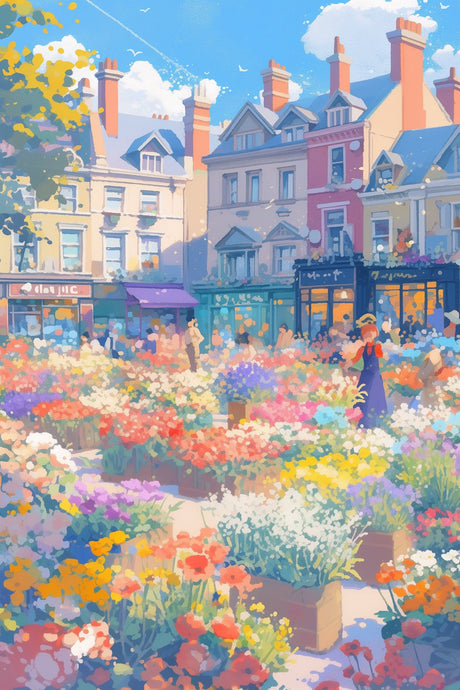 Flower Market London Poster