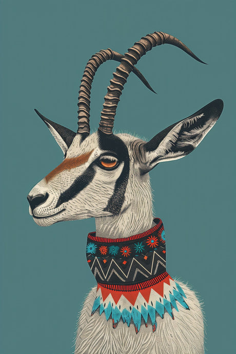 Gazelle Wears Collar