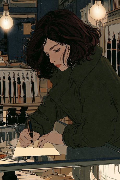Girl Tests Pen