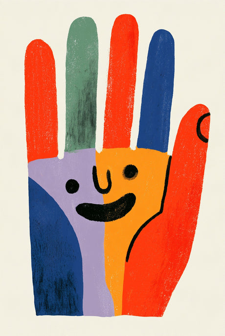 Hand Holds Faces