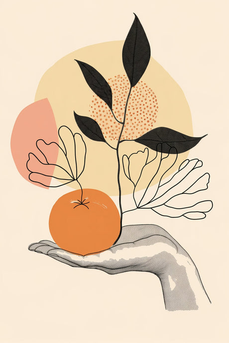Hand Holds Peach