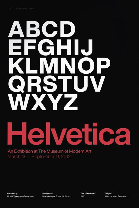 Helvetica Bold Swiss Typeface Poster
