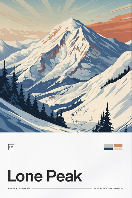Lone Peak Montana Poster
