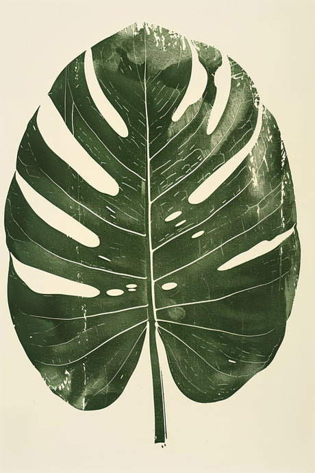 Monstera Leaf Grid