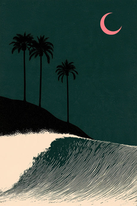 Moon Breaks Wave