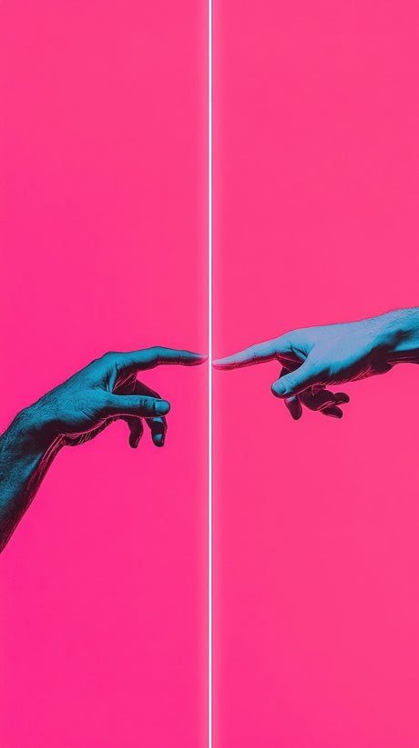 Neon Michelangelo Poster