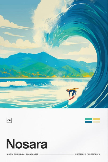 Nosara Costa Rica Surf Poster