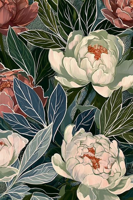 Peonies Press Close