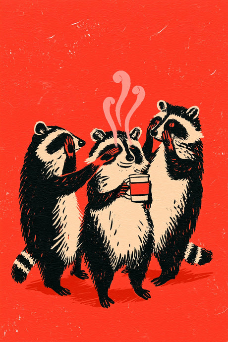 Raccoons Need Coffee