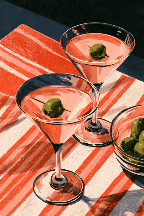 Striped Martini Still Life