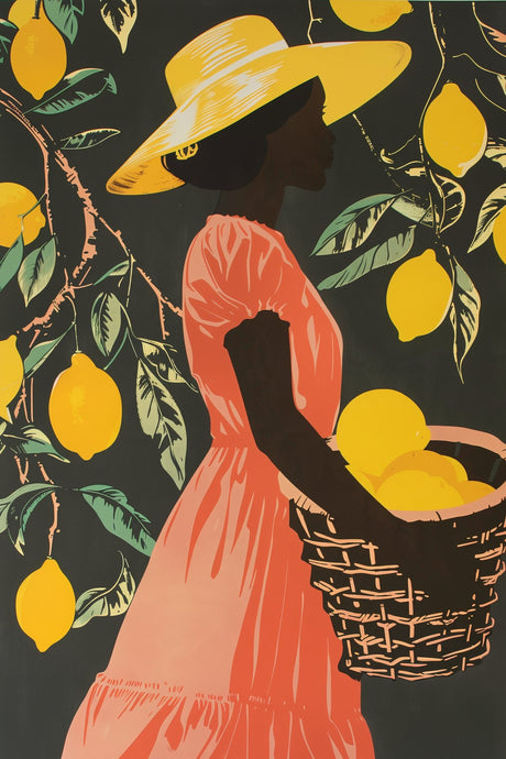 Woman Carries Lemons