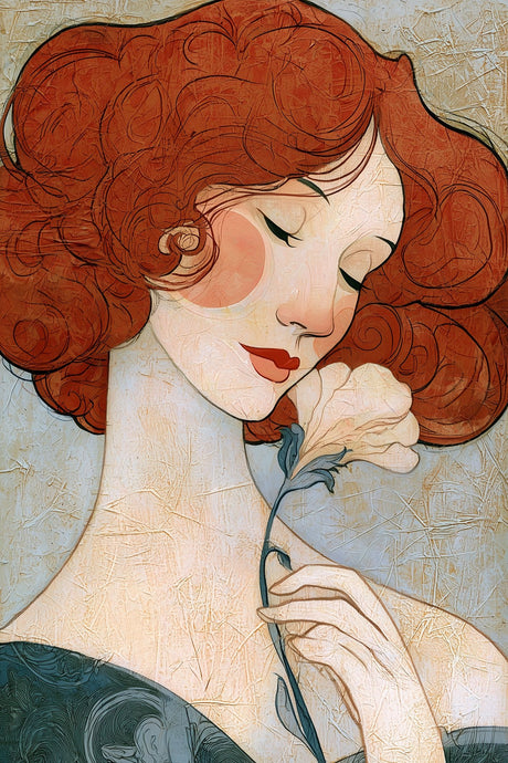 Woman Holds Flower