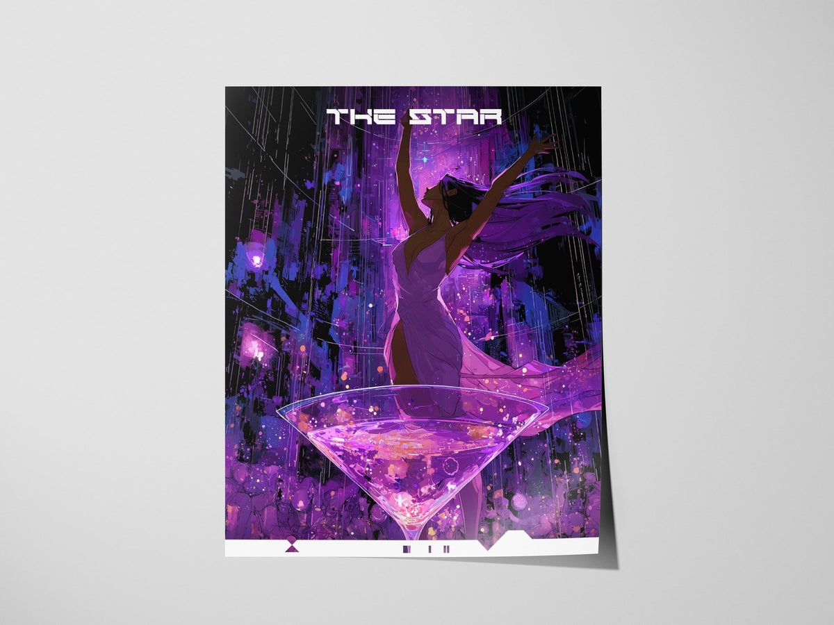 The Star Poster | Tarot Art Print — print detail on fine art paper
