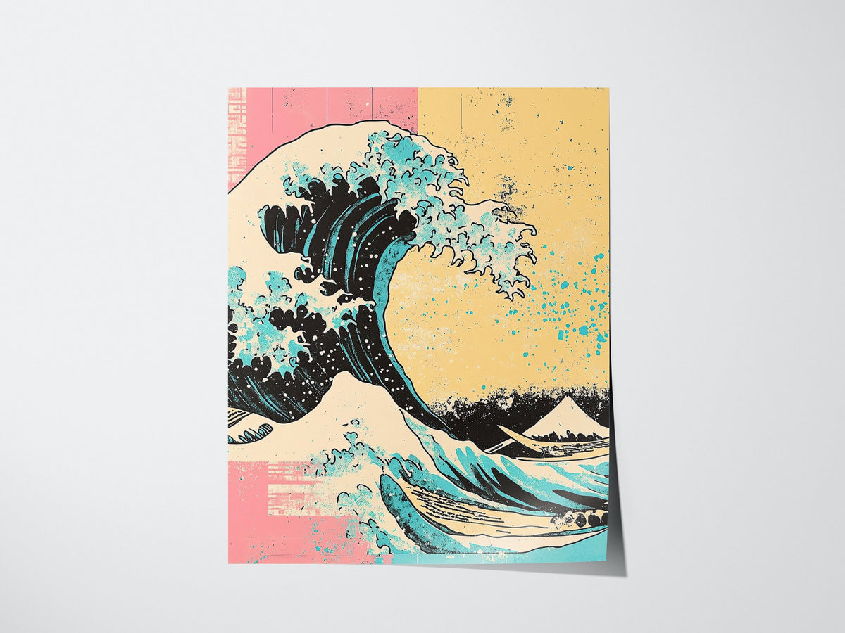 Hokusai Wave - Pop Poster | Travel Art Print — print detail on fine art paper