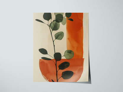 eucalyptus-and-ochre-arc Poster | Eucalyptus and Ochre Minimalism Art Print | Minimalist Wall Art — print detail on fine art