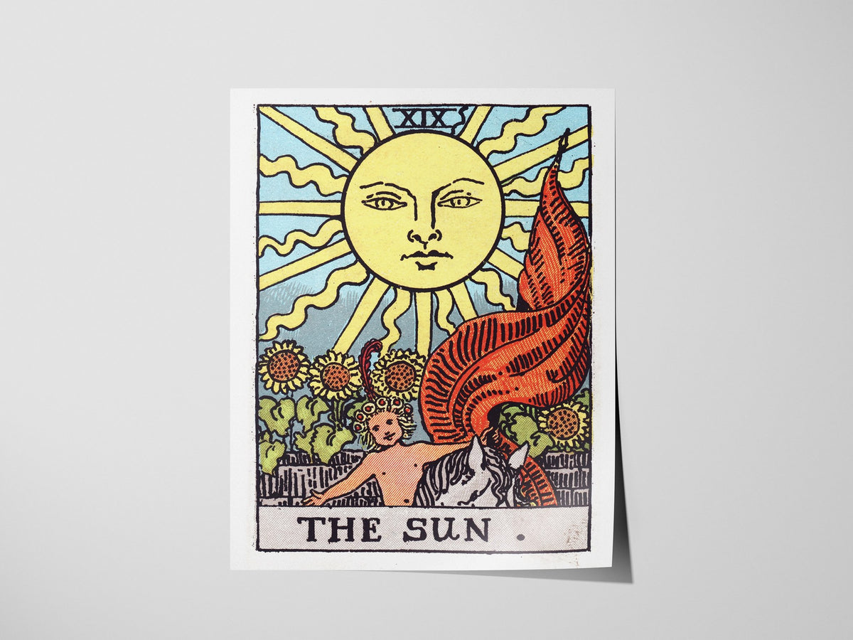 The Sun Poster | Tarot Art Print — print detail on fine art paper