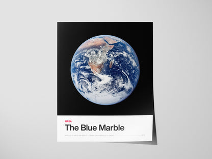Blue Marble Poster | Nasa Art Print — print detail on fine art paper