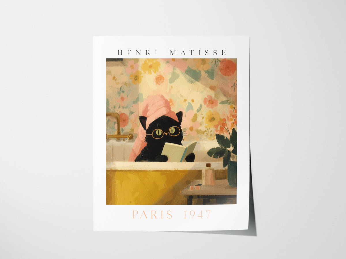 Matisse Cat Tub Poster | Animals Art Print — print detail on fine art paper
