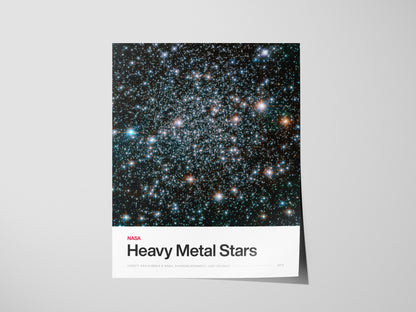 Heavy Metal Stars Poster | Nasa Art Print — print detail on fine art paper
