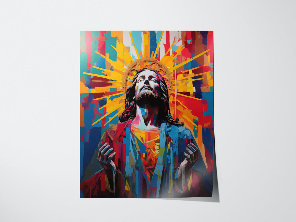 Jesus 01 Poster | Portraits Art Print — print detail on fine art paper