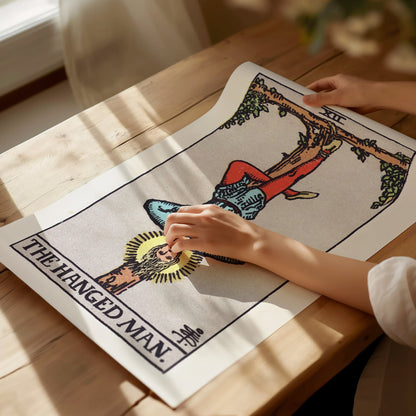 The Hanged Man v2 Poster | Tarot Art Print — print detail on fine art paper