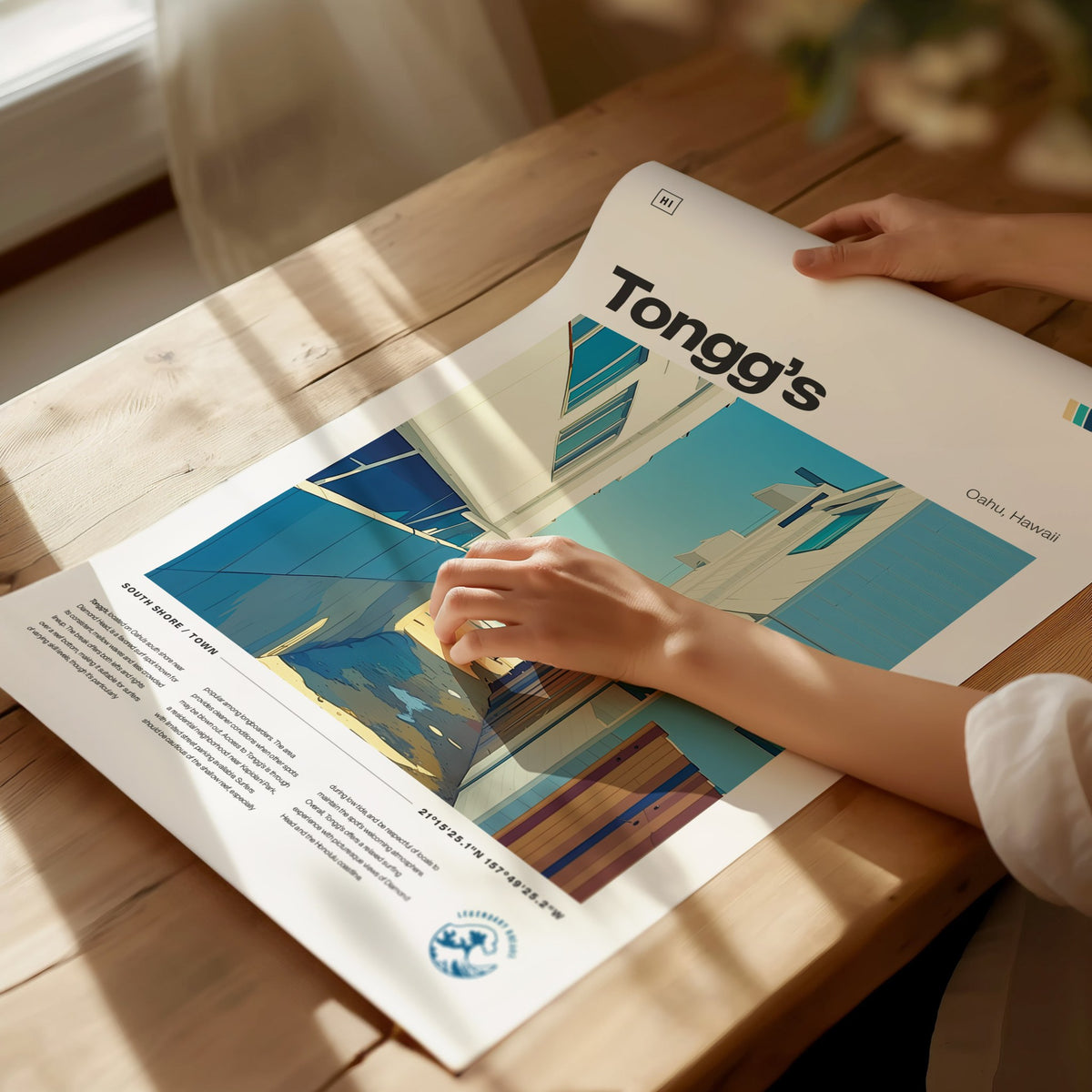 Tonggs Poster | Surf Art Print — print detail on fine art paper