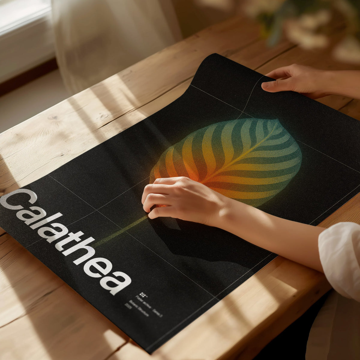 Calathea Poster | Exhibit Art Print — print detail on fine art paper