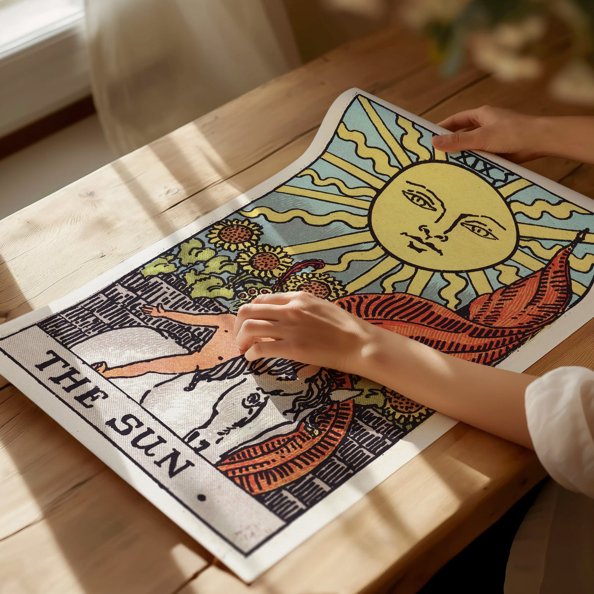The Sun Poster | Tarot Art Print — print detail on fine art paper