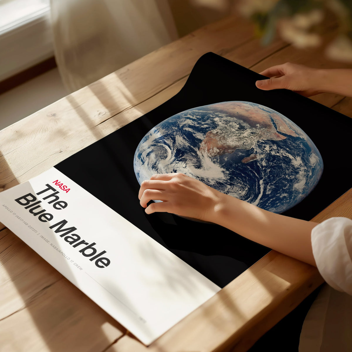 Blue Marble Poster | Nasa Art Print — print detail on fine art paper