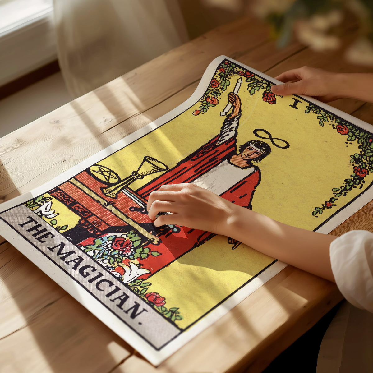 The Magician Poster | Tarot Art Print — print detail on fine art paper