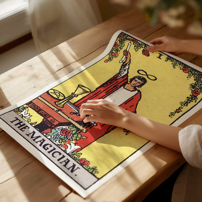 The Magician Poster | Tarot Art Print — print detail on fine art paper