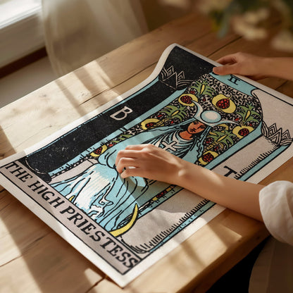 The High Priestess Poster | Tarot Art Print — print detail on fine art paper