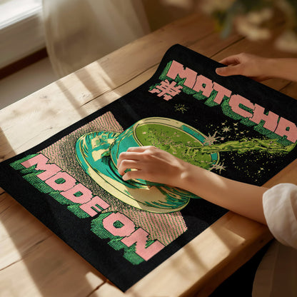 Matcha Mode Poster | Typography Art Print — print detail on fine art paper