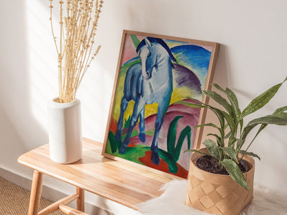 Blue Horse I - Franz Marc Poster | Classic Art Print — styled in an interior