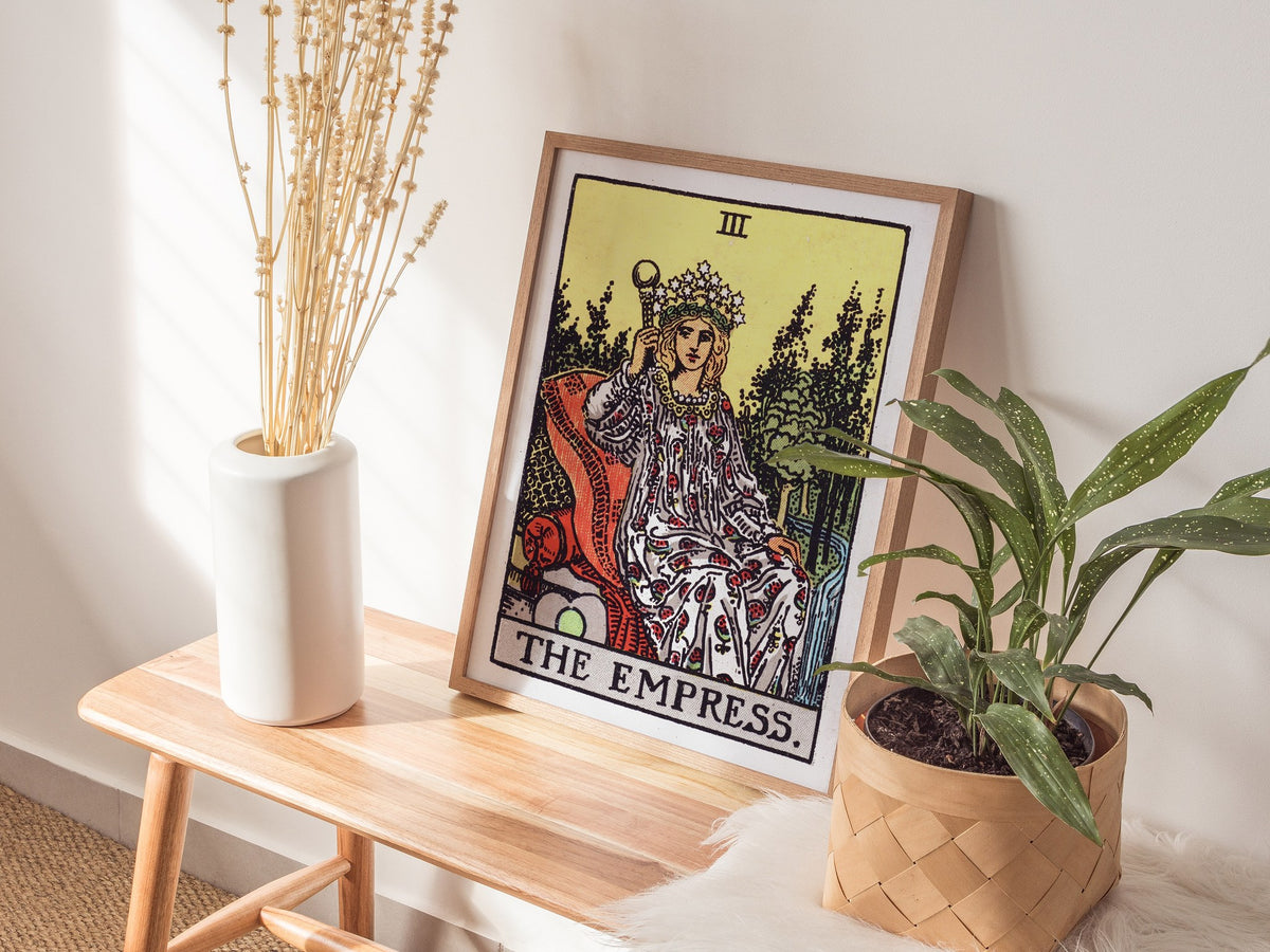 The Empress Poster | Tarot Art Print — styled in an interior