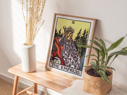 The Empress Poster | Tarot Art Print — styled in an interior